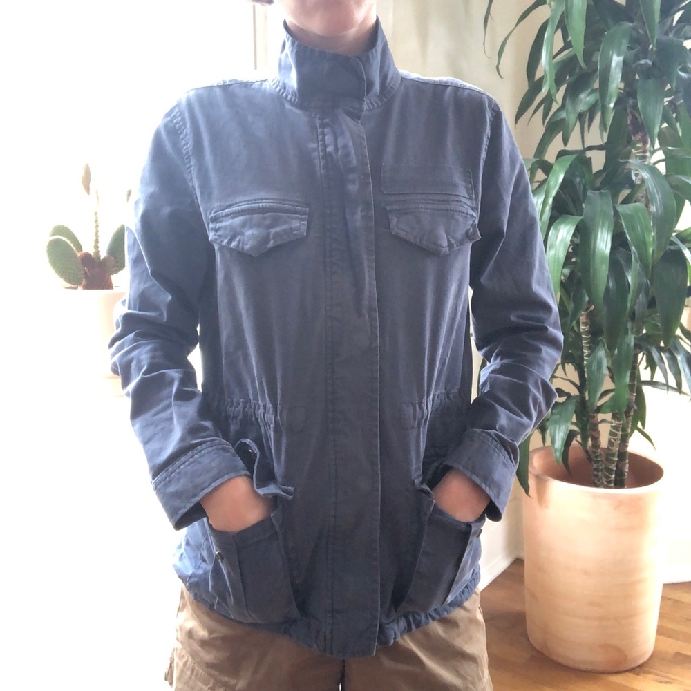 Navy Blue Military Utility Jacket